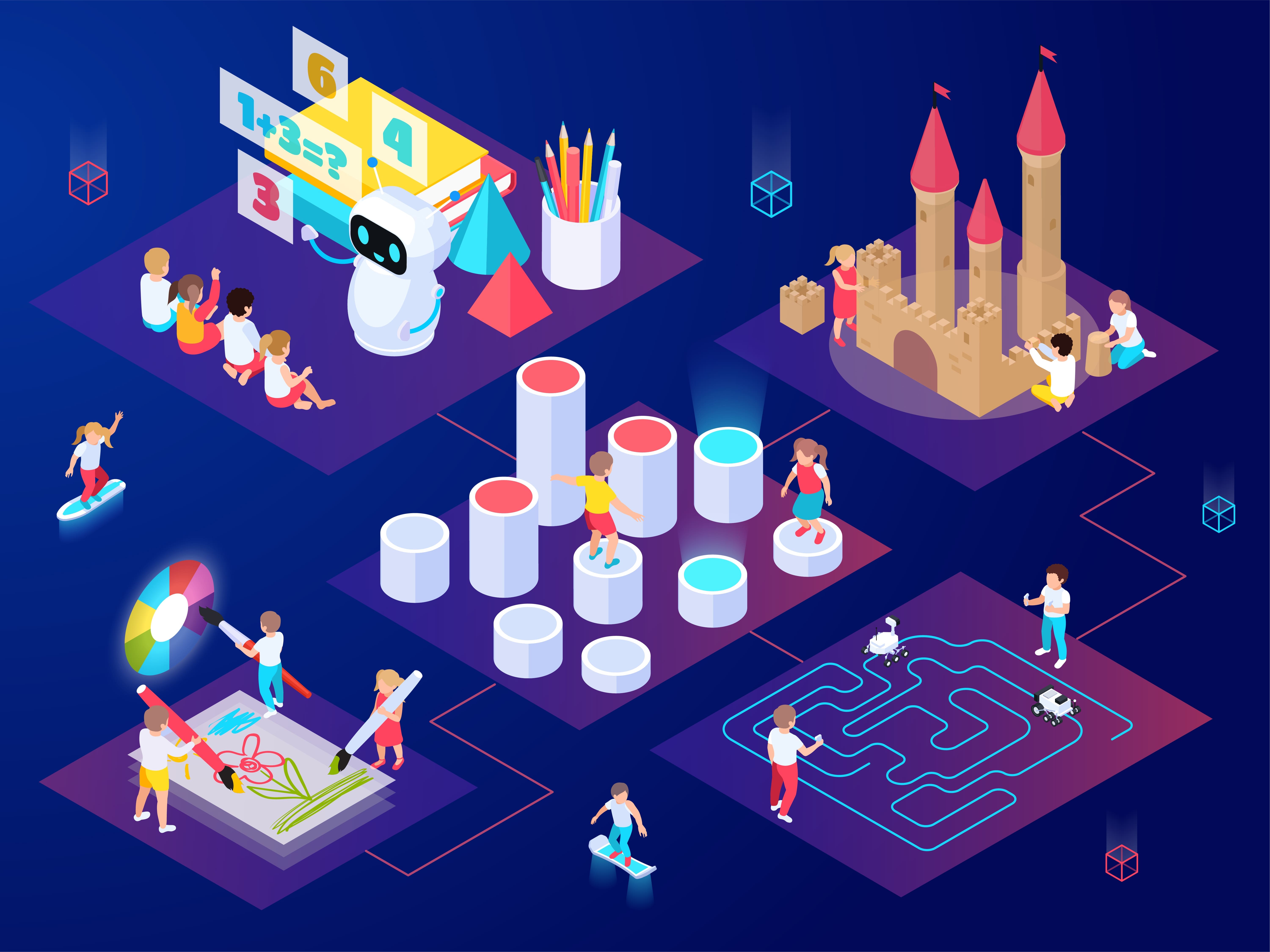 Board game components illustration